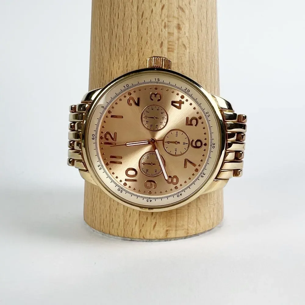 Large gold wristwatch battery tested